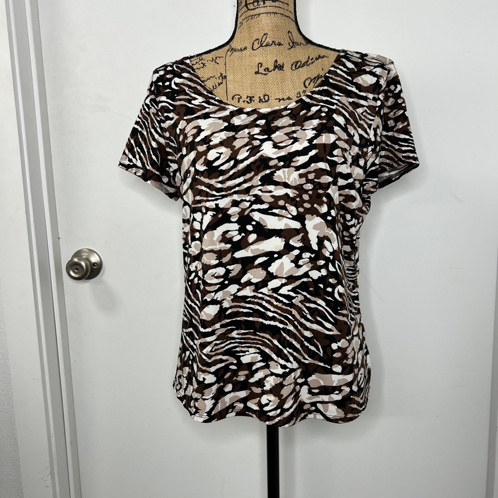 Notation Cammo Design Blouse, Size Large. - image 1